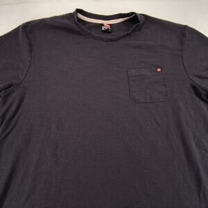Quiksilver Crew Neck Short Sleeve Pocketed Shirt Mens Size Extra Large XL Black